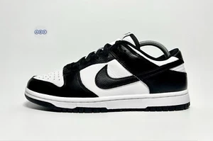 Mens Nike Dunk Low ID By You Custom Trainers Black White Panda UK Size 7.5 EU 42 - Picture 1 of 14