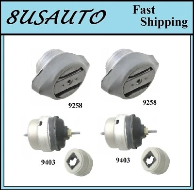 4PÇS MOTOR E TRANS MOUNT FIT 2008 AUDI A4 3.2L SEDAN - AUTO TRANS - Imagem 1 de 4