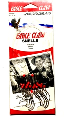 Gancho de pulpo con garra de águila 18 unidades paquete surtido tamaño 1/0, 2/0, 3/0, 4/0 Foto 1 de 4