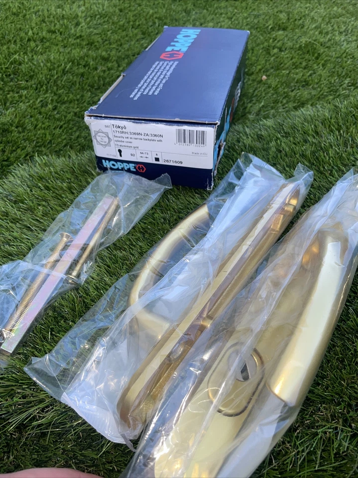 Hoppe Tokyo Handle Aluminium Gold  92mm High Security Cheap Cheap - Image 1 of 3