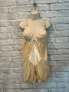 Vintage Sheer Joy by Bien Jolie Women's Nude Corselette Under Garment Sz 36C - Picture 1 of 11