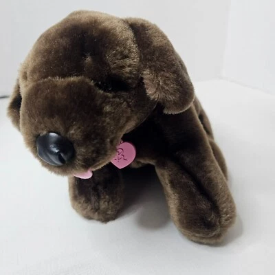 Mattel Barbie Marrón Perro Peluche Rosa Corazón Cachorro Lloriqueando Ladrando Peluche Foto 1 de 4