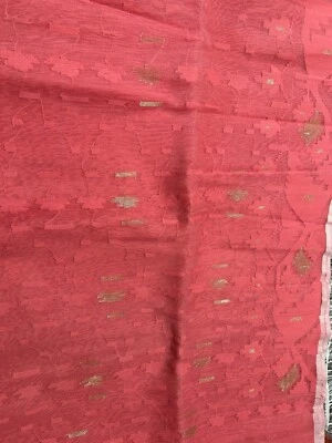 Jamdani Saree With Traditional Jamdani Work Majenda/ Peach With Tradi Zari Work - Image 1 of 4