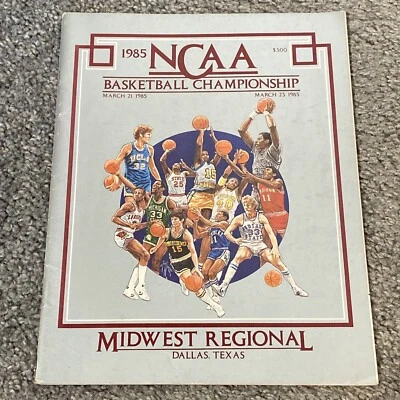 1985 NCAA Men’s Basketball Midwest Regional Program Dallas SMU BC OU Memphis - Image 1 of 4
