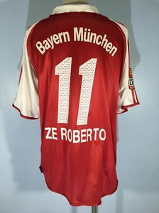 ZE ROBERTO 2004 BAYERN MUNICH VTG PLAYER ADIDAS FOOTBALL SHIRT SOCCER JERSEY L - Picture 1 of 8