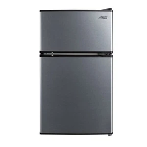 3.2 Cu Ft Two Door Mini Fridge with Freezer, Reversible Door, Dorm, Office NEW  - Picture 1 of 12