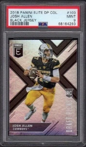 Camiseta deportiva negra Josh Allen Panini Elite Draft Picks 2018 radiocontrol #103 graduada PSA 9 como nueva - Imagen 1 de 2