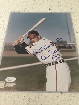 Al Rosen Cleveland Indians Signed 8x10 Photo Autographed JSA COA HOF - Image 1 of 3