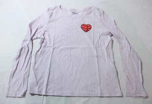 Old Navy Girl's L/S Graphic Heart Basketball Tee LB3 Lilac Ice Large (10-12) - Picture 1 of 3