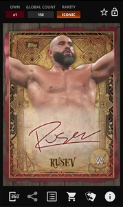 Rusev - Red Signature Iconic - Topps Slam WWE Parchment 25 - Picture 1 of 1