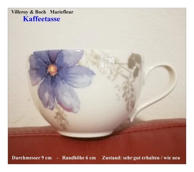 VILLEROY & BOCH Mariefleur Gris Basic Kaffeetasse  Zustand wie neu - Bild 1 von 2