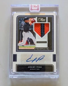 2022 Panini Three and Two - Prospect Jersey Autographs Jeremy Pena #PJA-JP Holo - Bild 1 von 2