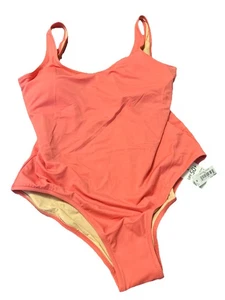 Amazon Essentials One Piece Swimsuit Salmon Pink Size Large NWT  - Picture 1 of 3