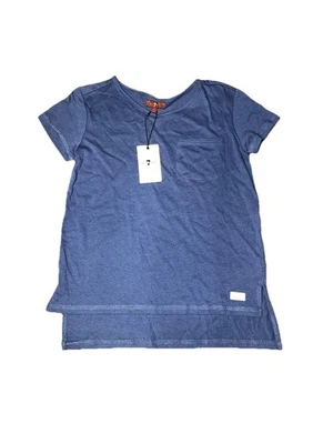 Camiseta 7 For All Mankind Niñas Suelta Para Azul Marino Bolsillo Cuello en V Nueva con Etiquetas Pequeña Foto 1 de 4