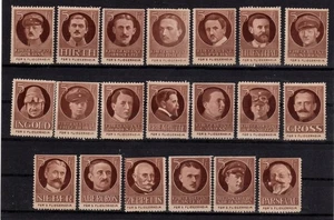 20 German Charity Fundraising Stamps to Benefit Aviators' Home, 5 pfennig, Brown - Picture 1 of 1