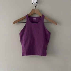 Allbirds Natural Run Form Tank Top Cropped Purple Lyocell Merino Wool Stretch XS - Picture 1 of 10