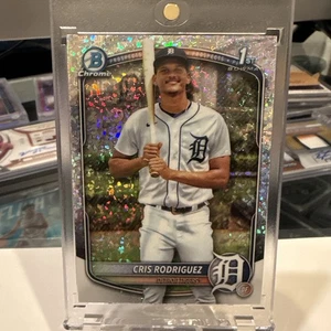 2025 Bowman Chrome Cris Rodriguez 1st Bowman Mini Diamond Refractor Tigers - Picture 1 of 4