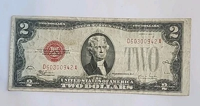 1928 F RED SEAL TWO DOLLAR BILL - Image 1 of 4