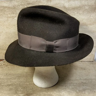 Vintage 1984 Indiana Jones 100% Fedora Brown Wool Lucas Films Stetson Hat Large - Image 1 of 4