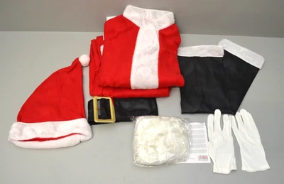 Foxxeo FX10026 Weihnachtsmannkostüm Weihnachtsmann für Herren Gr. S Rot-Weiß Neu