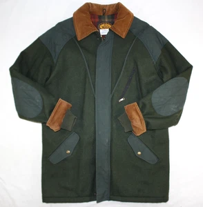 Vintage Woolrich Coat Mens M Mackinaw Wool Insulated Hunting Elbow Patches Green - Picture 1 of 16