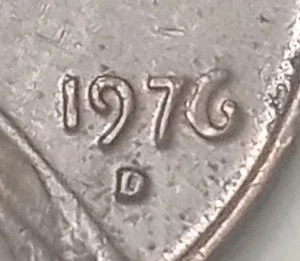1976 DBL On Date"6"Lincoln Memorial Cent Penny,Mint ErrorCoin,Free Shipping!!! - Picture 1 of 4