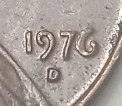 1976 DBL On Date"6"Lincoln Memorial Cent Penny,Mint ErrorCoin,Free Shipping!!! - Image 1 of 4