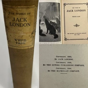 1906 White Fang Jack London Review Of Reviews, New York. Rare Fiction 526 - Picture 1 of 8
