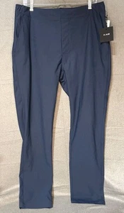 01.Algo WarpTech Performance Commuter Pants NWT Navy Blue - Men's L - 36W x 31L - Picture 1 of 10