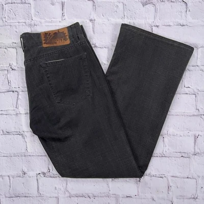 Vintage DKNY Dark Grey Bootcut Low Rise Polyester Cotton Lyocell Denim Jeans 12 - Image 1 of 4