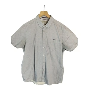 Ted Baker London Men's Size 5 Short Sleeve Geometric Print Button Down Shirt - Picture 1 of 6