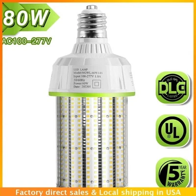LED Corn Light Bulb 80W E39 Base for Warehouse Factory Workshop High Bay 5KK - Image 1 of 4