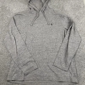 Polo Ralph Lauren Hoodie Herren L leichter Trainingspullover T-Shirt Kordelzug - Bild 1 von 9