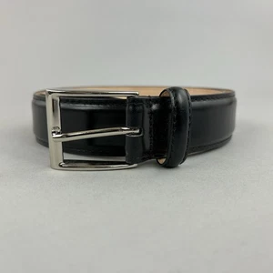 Meermin schwarze Lederhose eleganter eleganter Gürtel Größe 80/32 36" lange Länge - Bild 1 von 12