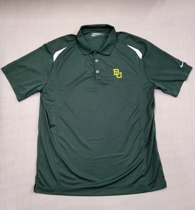 Baylor University Nike DRI-FIT Tour Performance Polo Golf Shirt Size XL Green - Picture 1 of 12