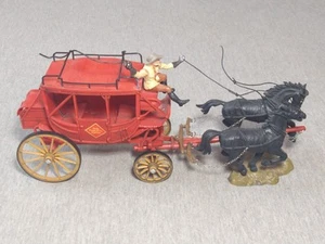 Elastolin Wells Fargo & Co. Express Horse Drawn Stage Coach ~ TS - Picture 1 of 10