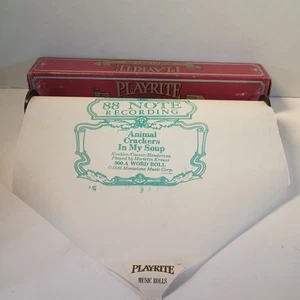 Rollos de piano Play-Rite 800-A Animal Cracker's in My Soup Marietta Krouse - Imagen 1 de 5