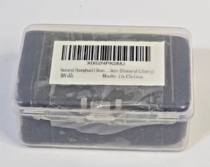 Natürliches Huanghuali Rosenholz geschnitzt Zippo Feuerzeug Etui Statue Freiheit Flagge Kunst - Bild 1 von 9