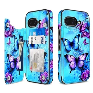 Für Google Pixel 9a Wallet Case mit Kartenfach, Wallet Magnet Back Flip C... - Bild 1 von 7
