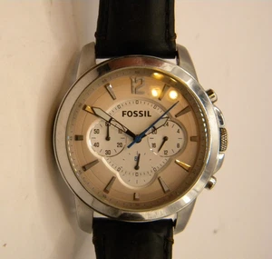 Fossil Reloj Hombre Cronógrafo Correa Cuero Marrón Analógico, Cuarzo y Vestido. FS-4533 - Imagen 1 de 8