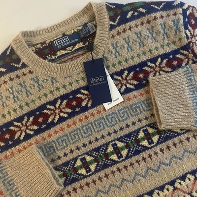 Polo Ralph Lauren Sweater Men XL Wool Blend Fair Isle Ski Snow Nordic Arctic - Image 1 of 4
