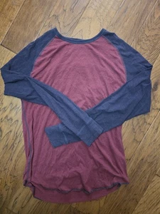 BKE Longsleeve Burgundy And Blue Soft Shirt Sz Large - Picture 1 of 2