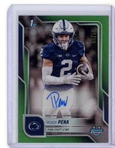 2025 Bowman Chrome University 1st Trebor Pena Green Refractor AUTO /99 - Bild 1 von 2