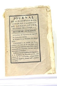 ALTES BUCH JOURNAL DER RECHTSWISSENSCHAFT 1805 - Bild 1 von 3