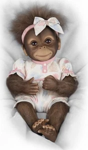 ASHTON DRAKE KEIKO GIRL MONKEY DOLL A SO TRULY REAL INTERACTIVE COLLECTORS - Picture 1 of 8