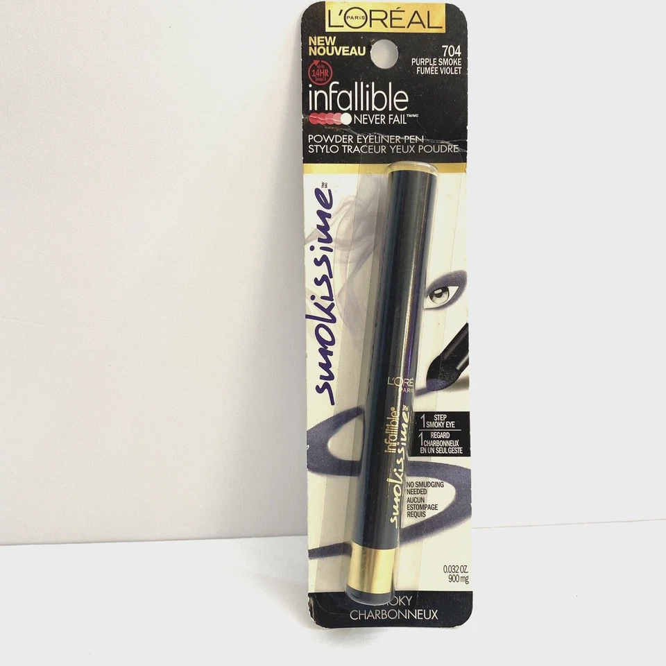 Loreal 14 Hour Infallible Never Fail Powder Eyeliner Pen Purple Smoke 0.032oz