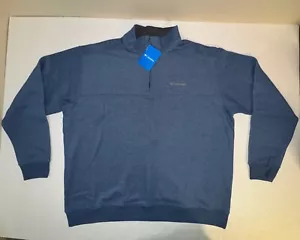 Columbia Sportswear Hart Mountain II Felpa Mezza Zip, Blu, Uomo 2X - Foto 1 di 9