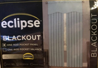 New Eclipse Thermaliner Blackout White Curtain One Panel 42” X 84” - Image 1 of 4
