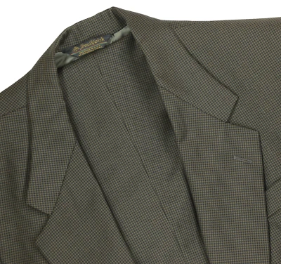 Traje vintage de hombre 40 S Southwick ropa marrón a cuadros 100 % lana a medida en EE. UU. Foto 1 de 4