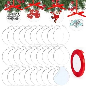 Anh?nger 30 St??ck Weihnachtsbaum Zubeh?r Acryl Durchmesser 7.5cm Ersatzteile - Bild 1 von 10